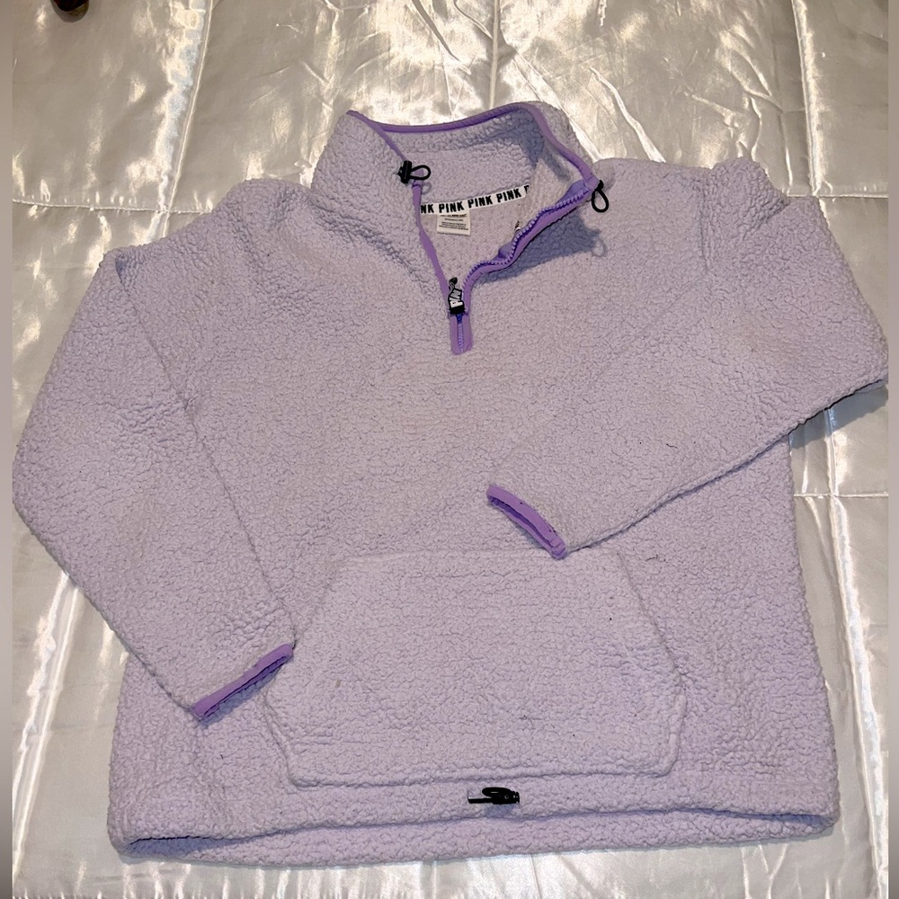 VS PINK Sherpa quarter zip